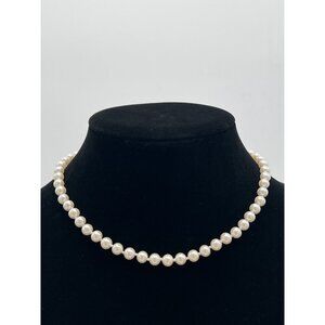 Vintage-Style 16" Faux Pearl Necklace With Gold-Tone Clasp Jewelry For Women